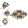 Non-Stick Coating Cupcake Baking Pan 4-Cavity Baking Mold Pan Durable Muffin Pan  Oven Baking