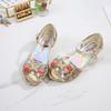2025 Spring Korean Style Girls' Princess Bow High Heel Open-Toe Sandals