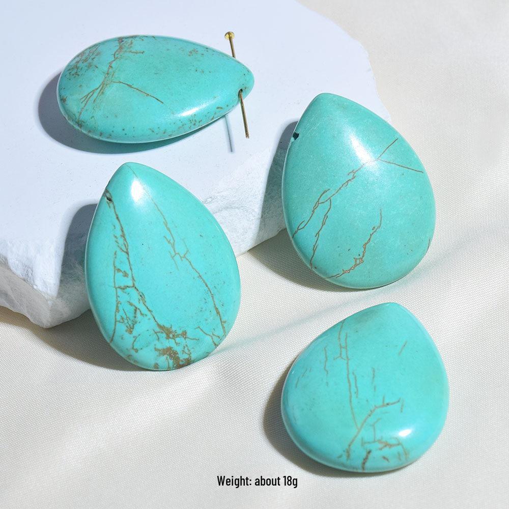 

Натуральные бирюзовые бусины ручной работы: Ожерелье, кулон, браслет, буддийские аксессуары