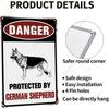 Vorsicht vor dem Hund Warnschild Blechschild Schäferhund Metallschilder Schwarzweiß Poster für Zaun Bauernhof Deutsch Außen Haus
