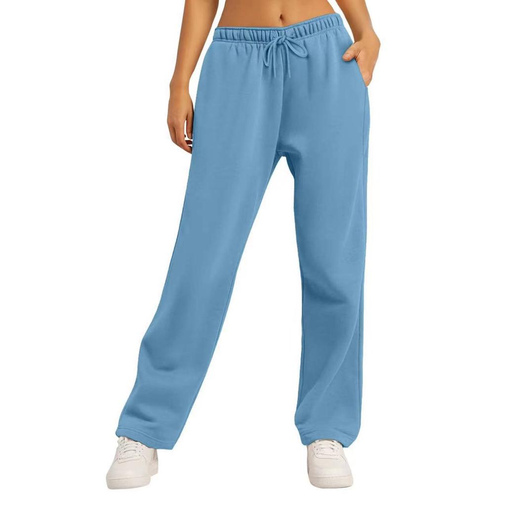 Damen Casual Fleece Winter Jogginghose mit elastischem Bund