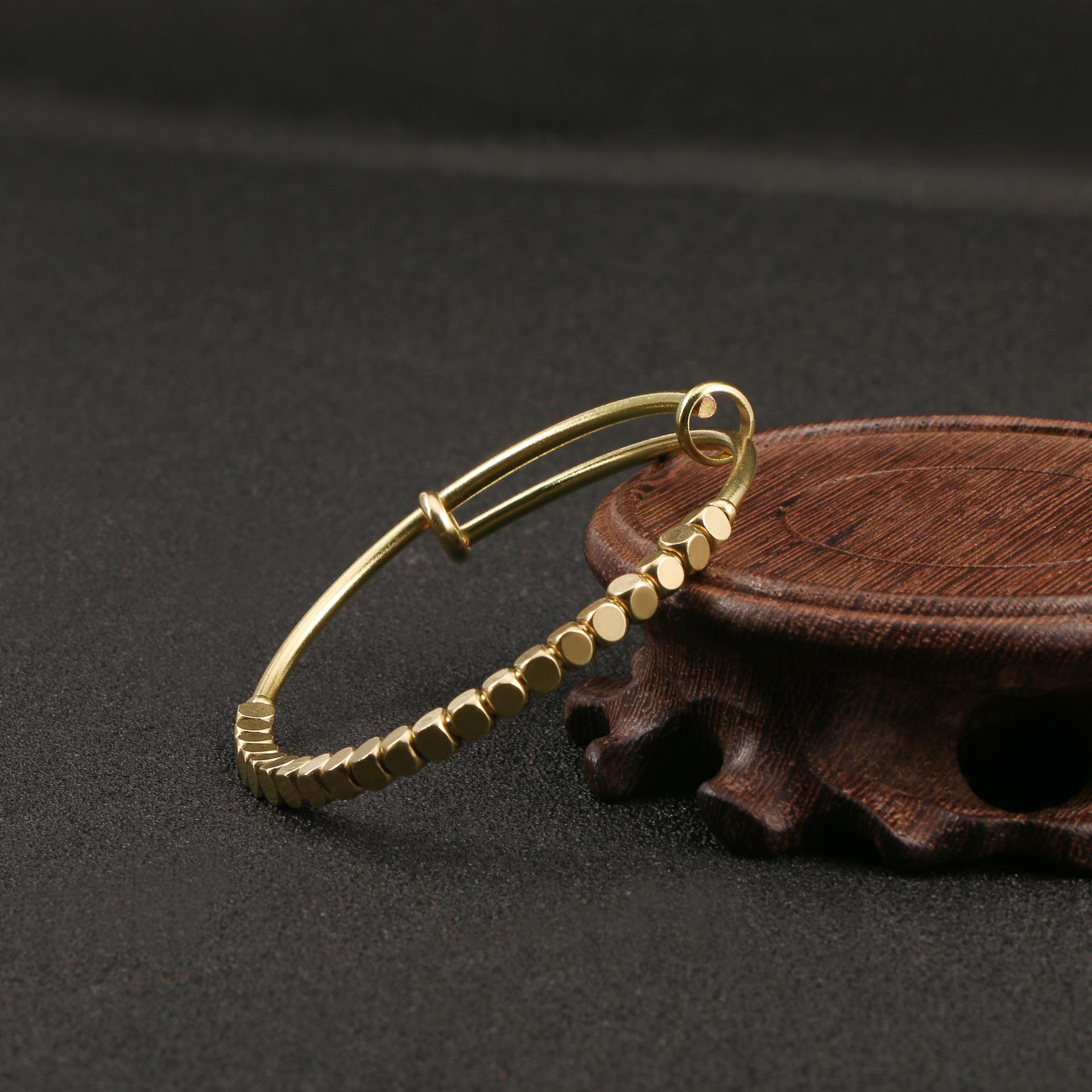 

Ancient Craft Gold Solid Bangle Bracelet for Women Hanfu Matching Accessories