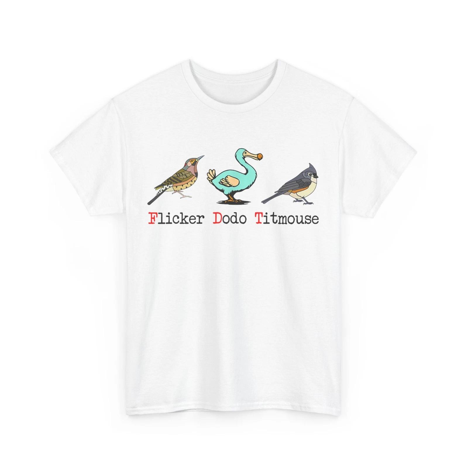 Birds Lovers T-shirt, Flicker Dodo Titmouse Birding Women Men Cute Shirt S