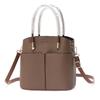 Medium Ladies Pu Tote With Inner Zipper Pocket And Splicing Details Chic Urban