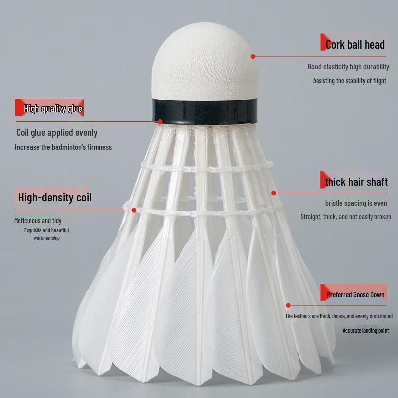Lingmei F9 Goose Feather Badminton Shuttlecocks