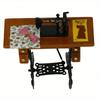 1PC Vintage Miniature Sewing Machine With Cloth for 1/12 Scale Dollhouse Decoration