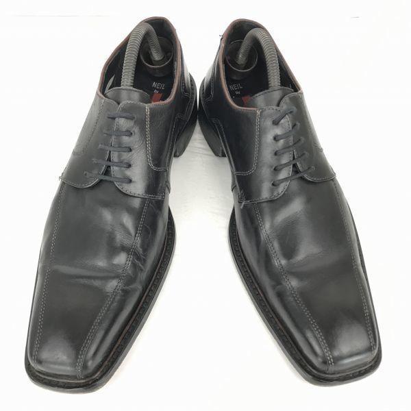 Lloyd Germany Heavy Leather Swirl Moc 27.0 Black Dress Shoes Business(USED)