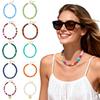 Gruby Kolorowy Naszyjnik Choker z Koralików Żywicznych Boho Naszyjnik Świąteczny dla Kobiet Codzienne Noszenie Letnie Biżuteria na Wakacje na Plaży