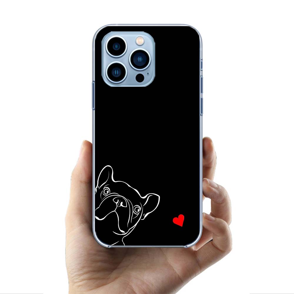 French Bulldog Black White Cases Phone Case For Iphone 17E 16E 17 Air 16 Pro Max 15 Pro 14 Plus 11 13 12 Mini Cover Cases Compat