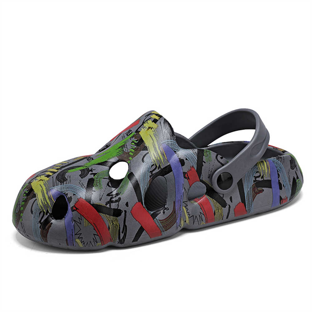 Fashion Closed Toe Half Slippers For Men's House Loafer Men Shoes Transparent Sandals Sneakers Sport Funky Trainers Tenismasculine