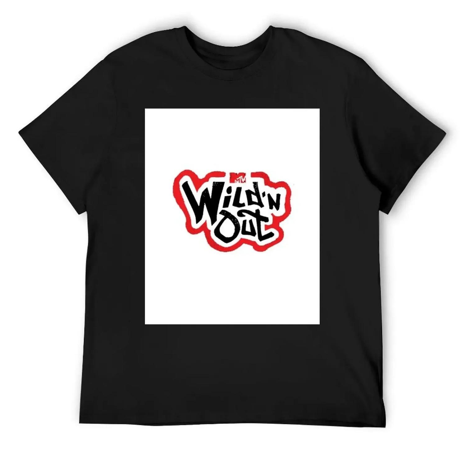 

Wild N Out white T-Shirt cotton man t-shirts hippie clothes kawaii clothes tshirts for men S чёрный