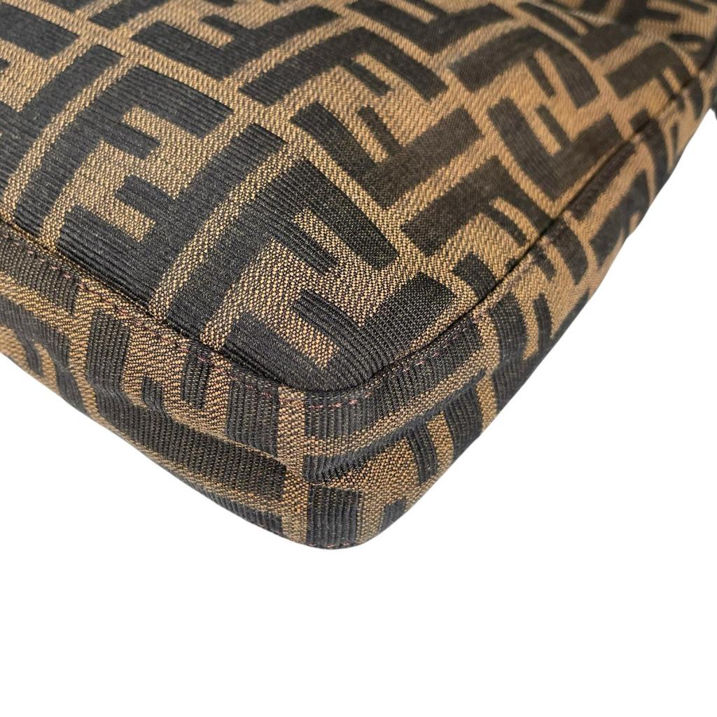 FENDI Zucca Shoulder Bag Brown Women used