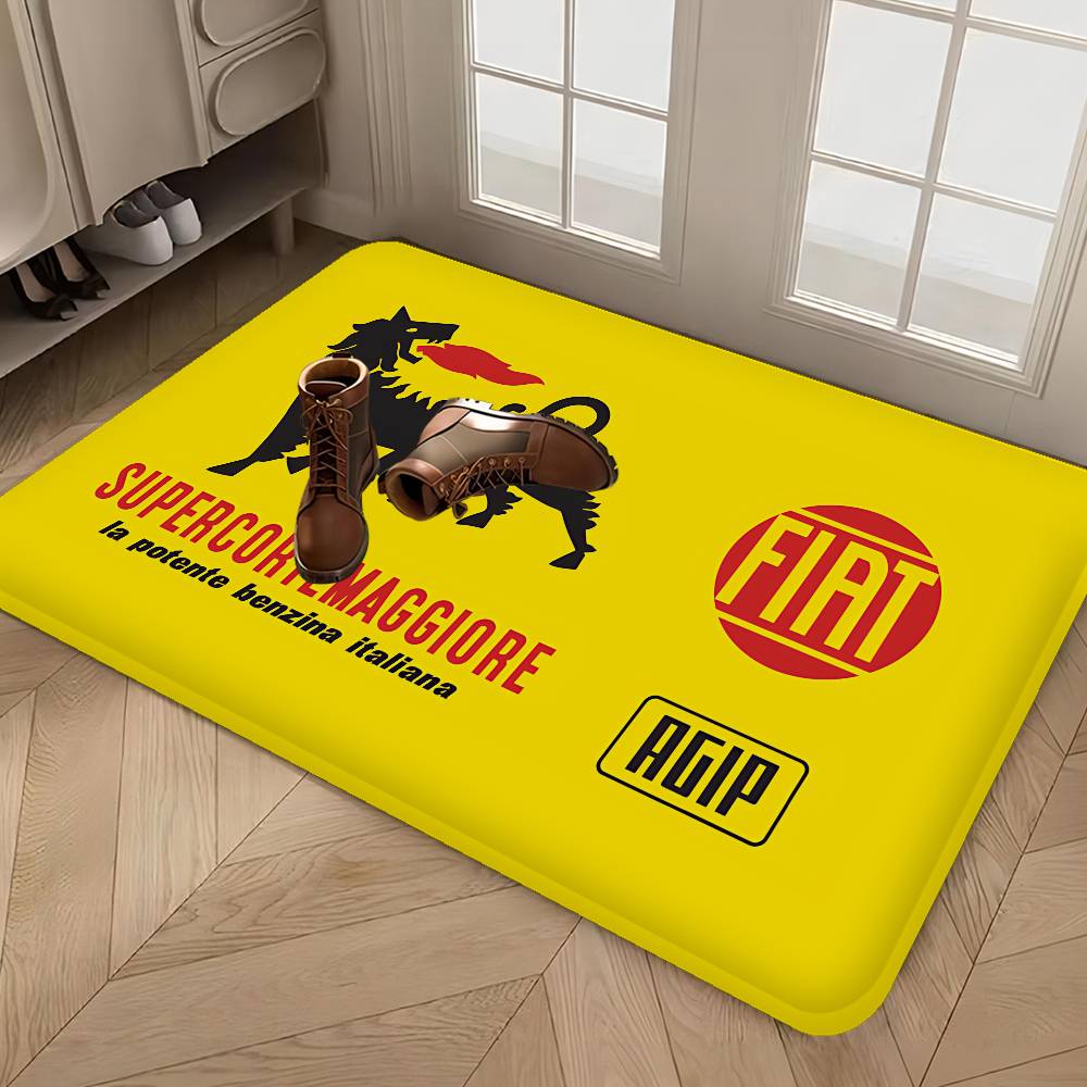 A-Agip E-Eni Racing Car Bathroom Mat Kids Room Bedroom Decoration Balcony Anti-Slip Doormat Living Room Welcome Rug