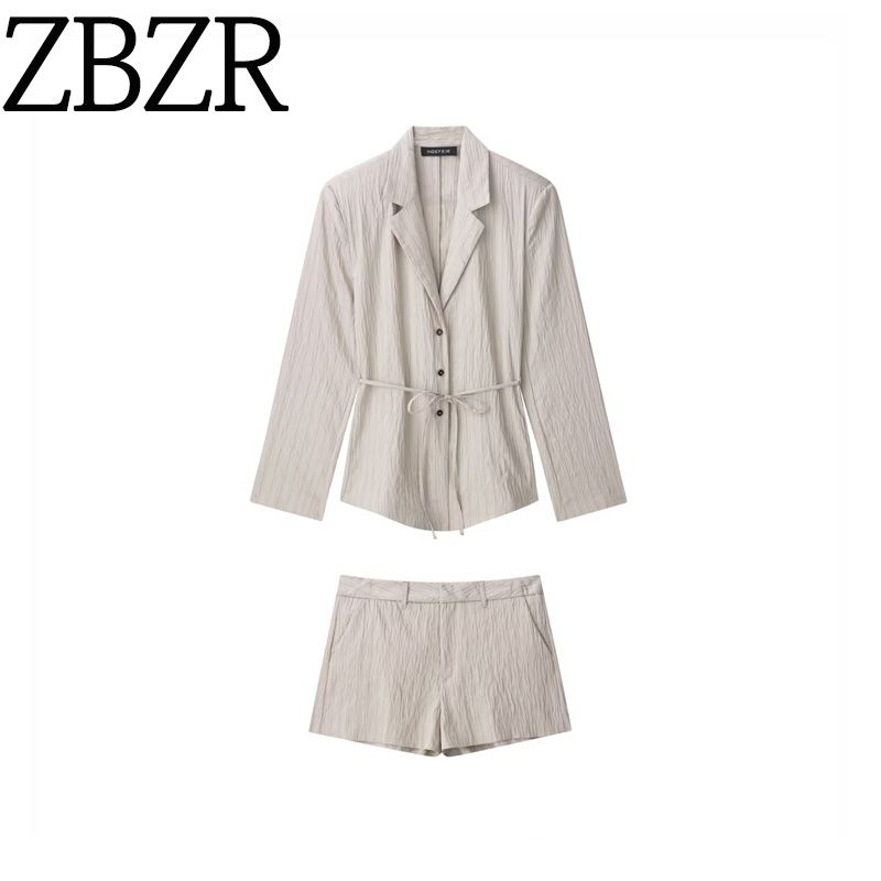 Zbzr Spring New Women Clothes Western Style Thin Belt Stripe Outerwear Casual Pants 2010822 3152429