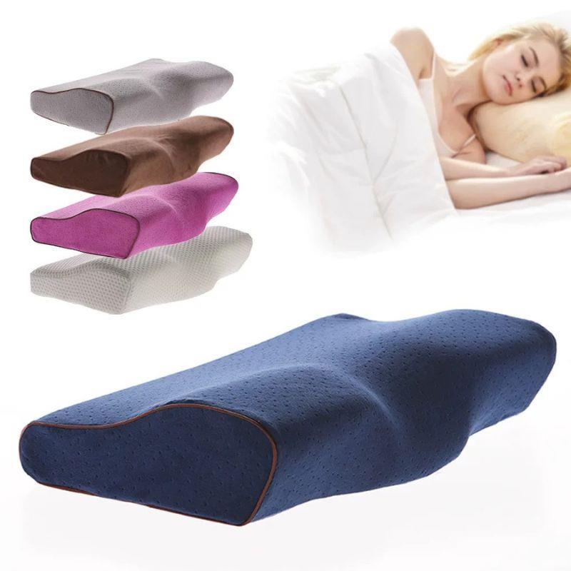 Solid Color Memory Pillowcase For Child Adult Soft Washable Pillow Cover Butterfly Shaped Cushion Cover