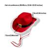 Weihnachts-LED-Cowboyhut Roter Denimhut Weihnachtsmann Weihnachten Freundin Geschenke Neujahr Damen-Weihnachtshut Westlicher Cowgirlhut