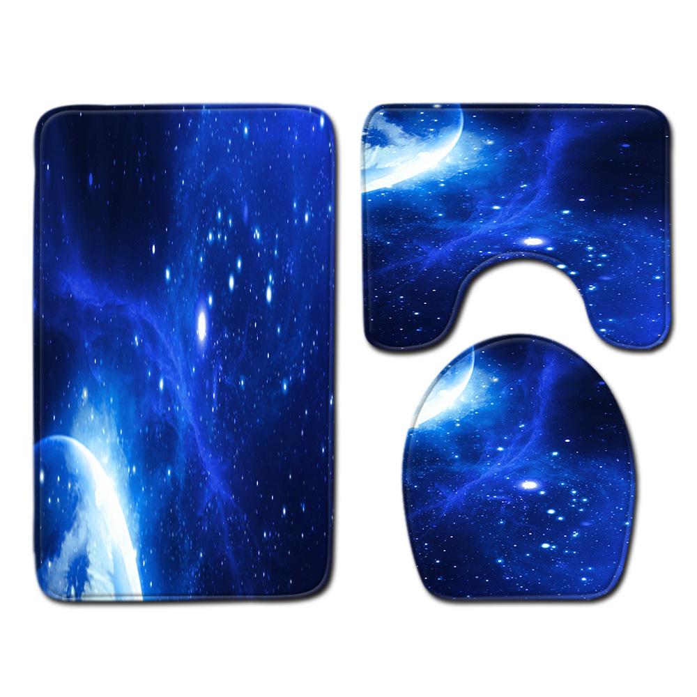 Star Toilet Three-Piece Floor Mat Bathroom Three-Piece Carpet Doormat