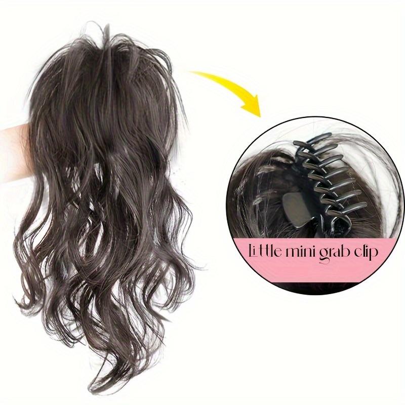 MISS WIG Cola de caballo con garra sintética, cola de caballo ondulada y rizada larga, extensiones de cabello con Clip, peluca Natural para mujer, uso diario