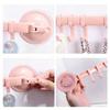 Adjustable Suction Cup Towel Rack Storage Box 6 Hooks Bathroom Kitchen Cabinet Wall Door Shelf Suction Cup Hanger