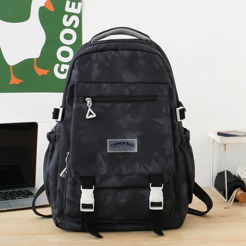 

Шкільний рюкзак для дівчинки з принтом ведмедя чорний