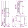 Bathroom Furniture Set with Shelf 3 pcs Artisan Oak Wood Based Material