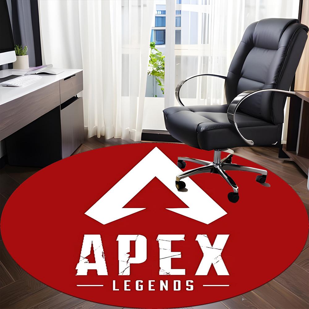 1 Stück Apex Legends Stuhlteppich für das Büro, rutschfest, maschinenwaschbarer Teppich für das Büro, Raumdekoration für Feiertage wie Weihnachten, Geburtstag, Polyester