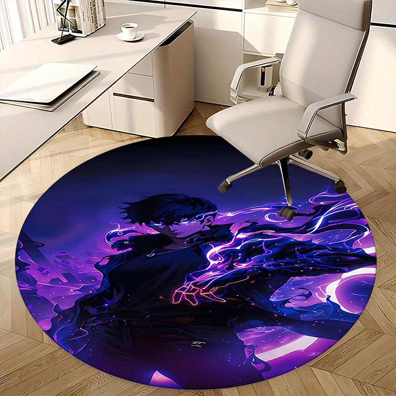 Solo Leveling Chair mat Round Rug Office carpet, Non slip, Suitable for Living Rooms, Bedrooms Decor 1205541a