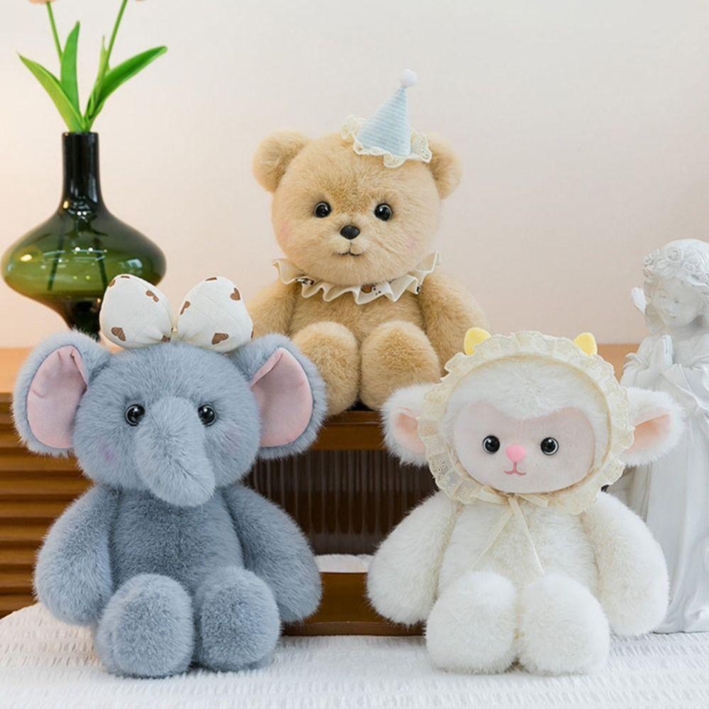 Stuffed Animals Elephant Plush Toys Throw Pillow Lamb Animals Doll Little Bear Plush Toy Kids Toy
