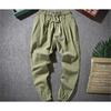 Men's Loose Straight Elastic Waist Linen-Cotton Tang Suit Pants for Spring and Summer