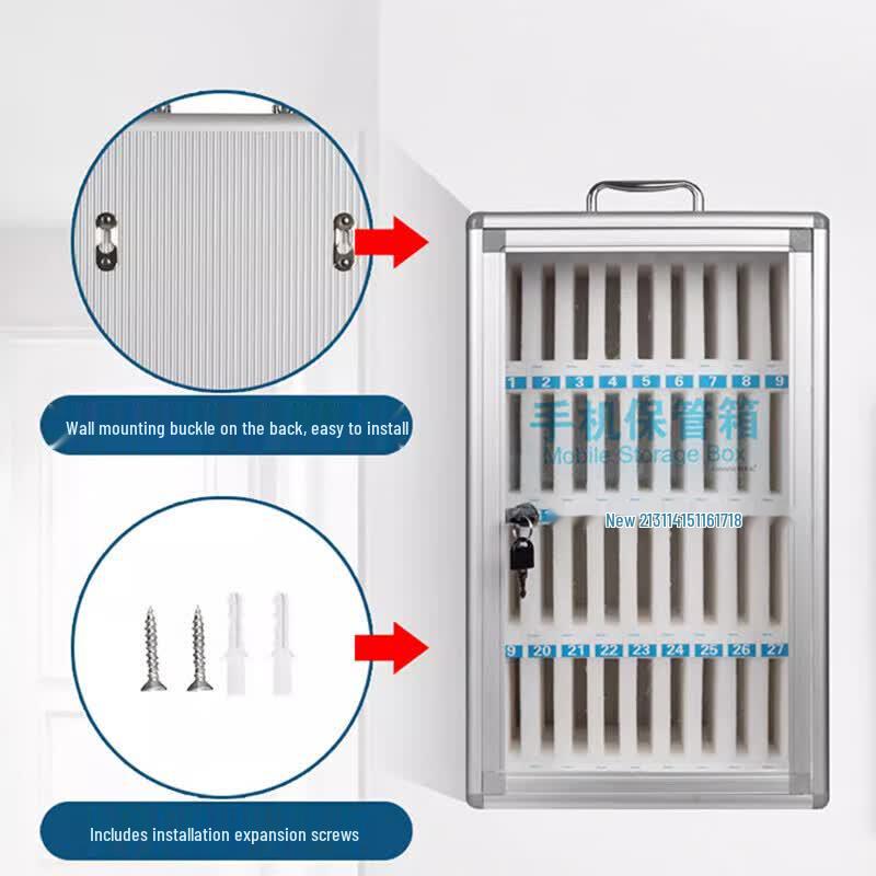 Portable Lockable Aluminum Phone Storage Cabinet