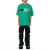We11done Ss22 Logo Heart Pattern Printed Round Neck Short Sleeve T-Shirt Unisex T-Shirt Green WD-TT1-22-672-U-GR