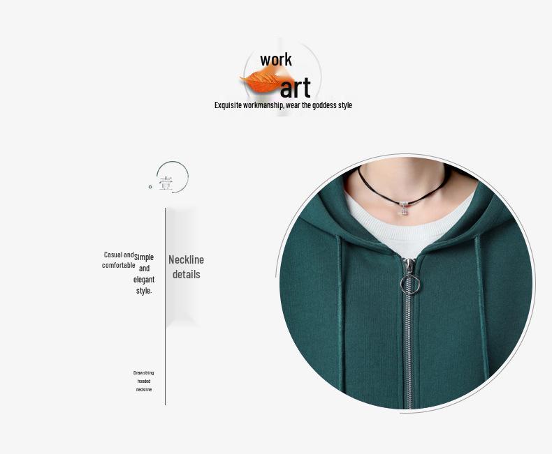 Women's Plus Size Casual Cardigan Hoodie - Spring/Autumn 2024 Fashionable and Elegant Style