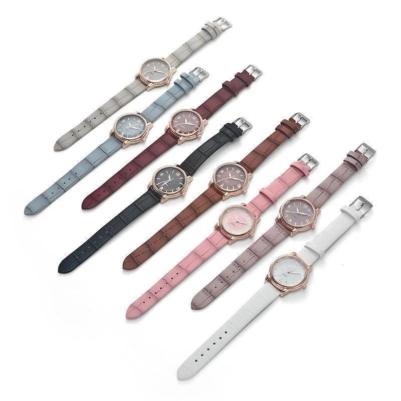 Leather Strap Women's Watch Polygonal Glass Luxury Women's Clock Dial Quartz Creative Fashion Quartz Watch