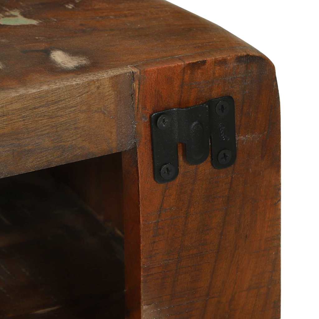 TV Cabinet Multicolored 80 X 32 X 36 Cm Solid Reclaimed Wood