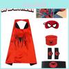 Capa de Herói e Máscara do Homem-Aranha Halloween Desenho Animado Anime Lançador Luva Relógio Set