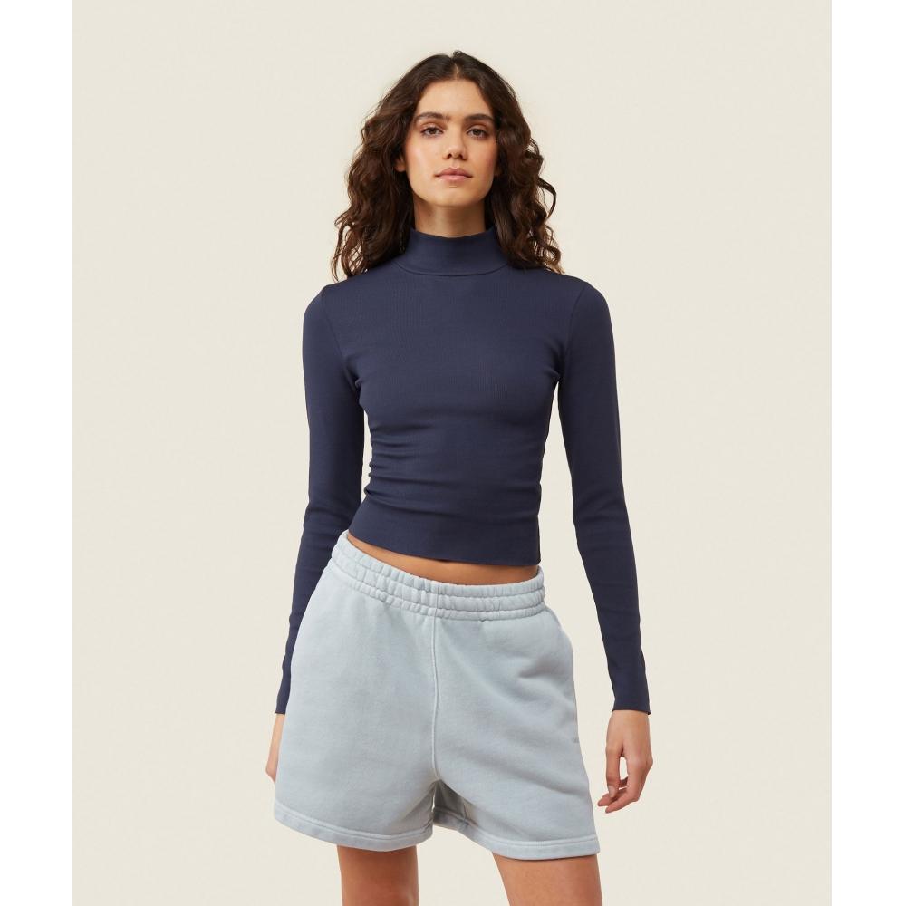 

Повседневная одежда GYMSHARK с длинным рукавом в рубчик с высоким воротником темно-синего цвета B1C2G UCTN XXL