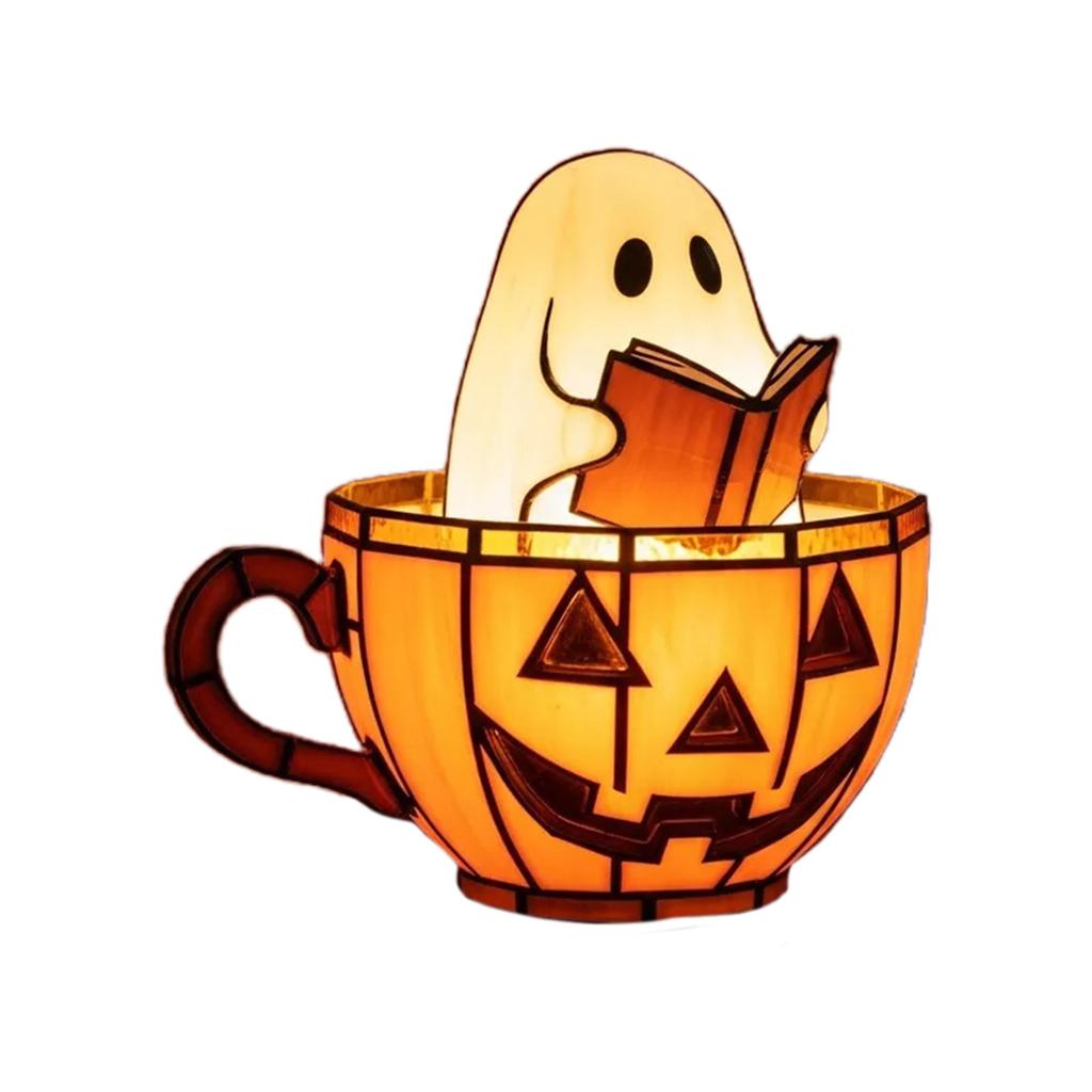 Halloween Resin Decorative Lamp For Home Party Indoor Outdoor Festival Display Hand Carved Artwork Safe Crafts
