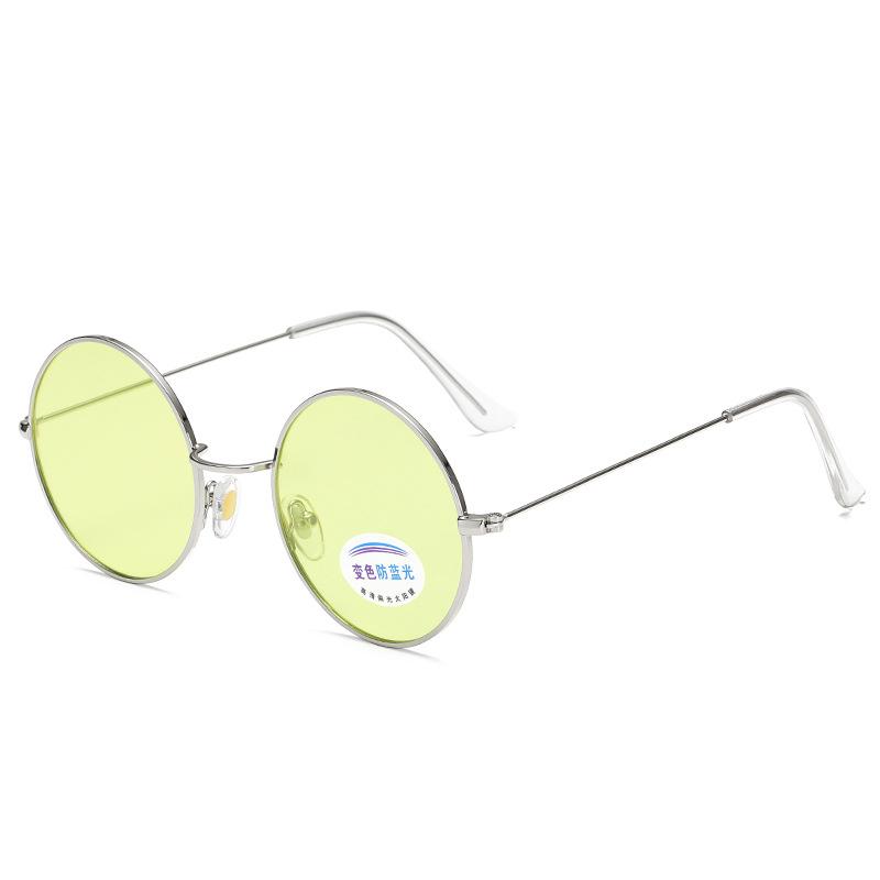Retro Round Photochromic Night Vision Glasses For Men Women Uv400 Sunglasses Anti-Blue Lens Eyewear Day And Night