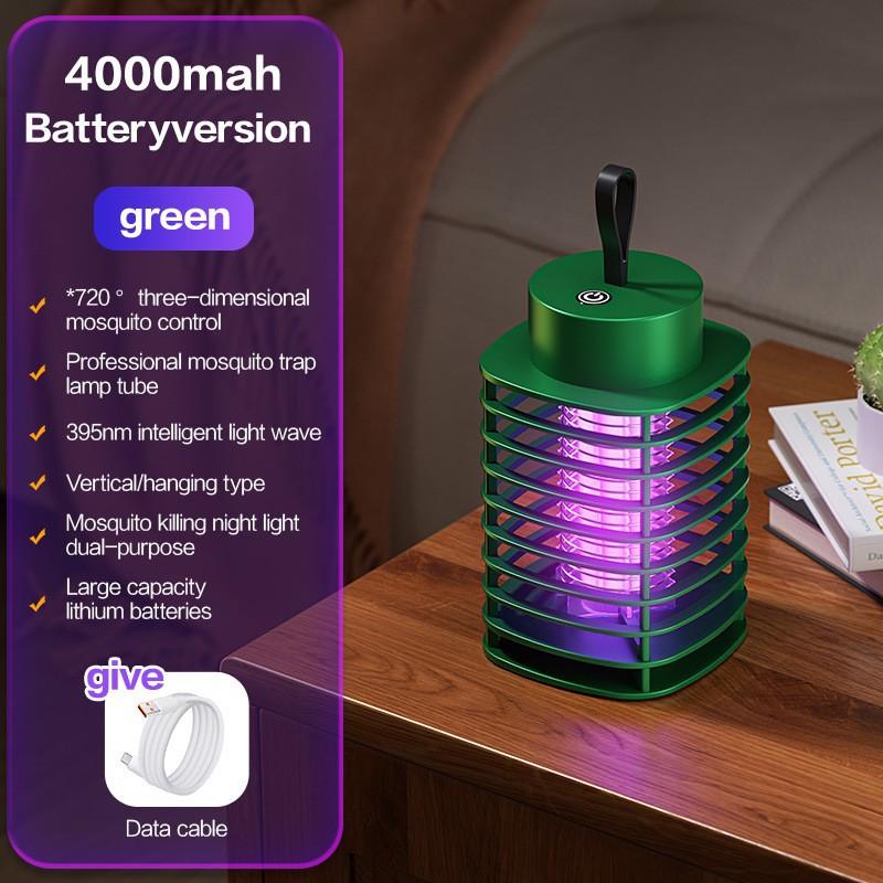Indoor LED Mosquito Killer Lamp USB Rechargeable Mosquito Repellent Device Wall Mountable Mosquito Trap for Home and Office Use One Size