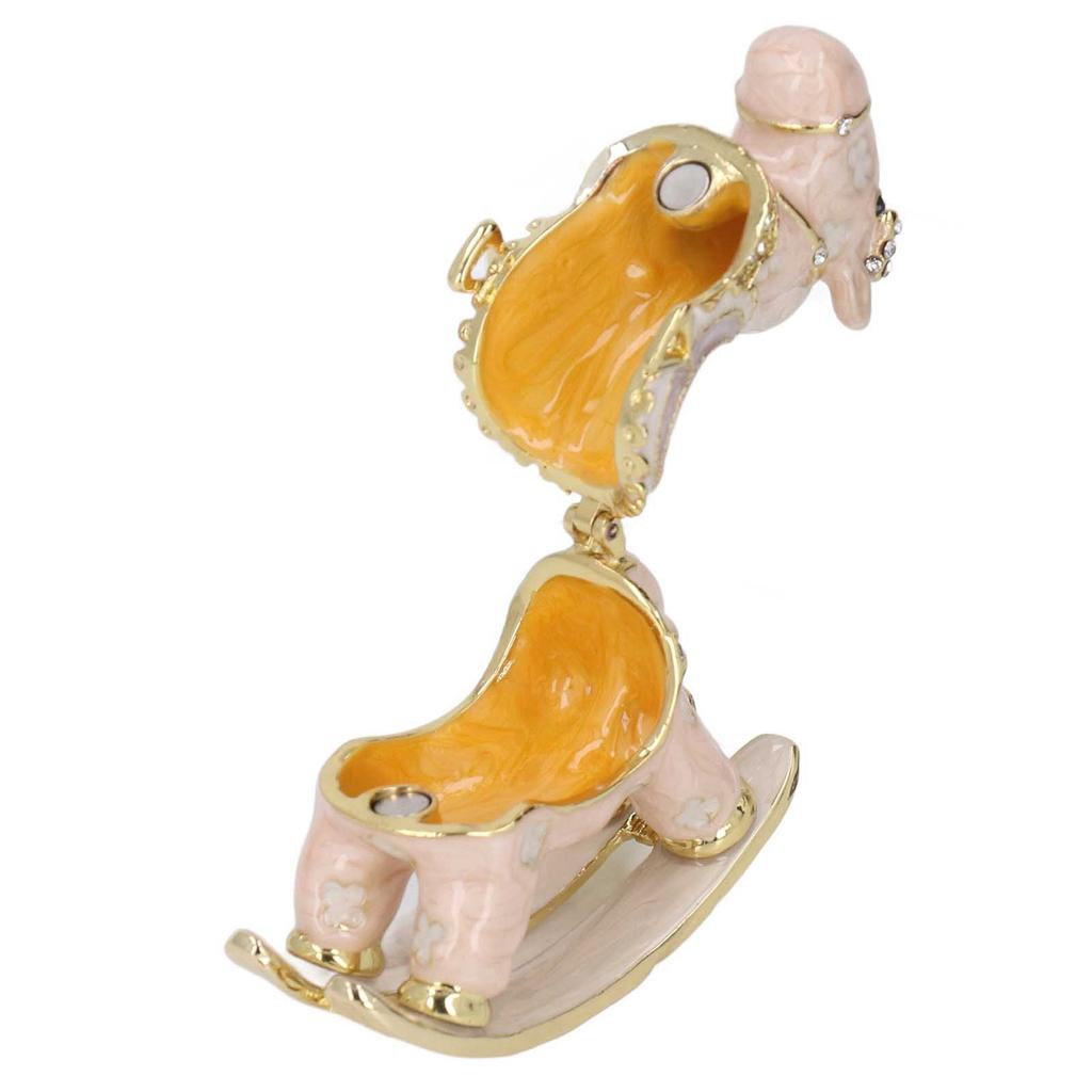 Pony Trinket Box Cute Animal Zinc Alloy Eye Catching Multi Purpose Metal Jewelry Box for Dressing