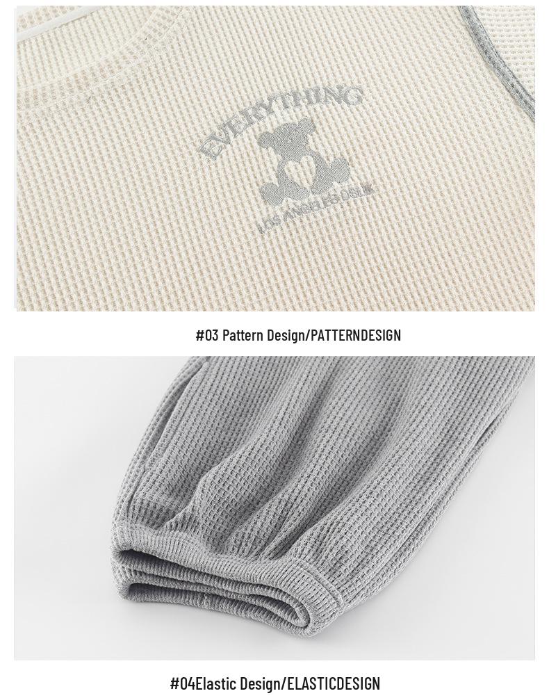 Autumn/Winter Couple's Pajamas: Women's Ins-Style and Men's Casual Loose Combed Cotton Two-Piece Set