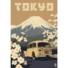 Retro Japanischer Kirschblüten Sakura Tempellandschaft Poster Leinwand Malerei Wandkunst Bild Modernes Zimmer Heimdekor Cuadros