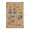 Drum Set Kit Vintage Patent Prints Metal Signs Club Design Kitchen Retro Design Tin Sign Poster