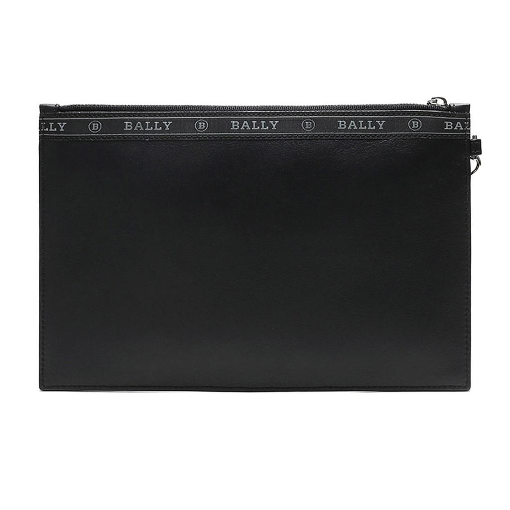Bally Klassische Rot-Weiß gestreifte Business Casual Commuter Leder Clutch Tasche Herren Clutch Tasche Schwarz BENERY-HP-100