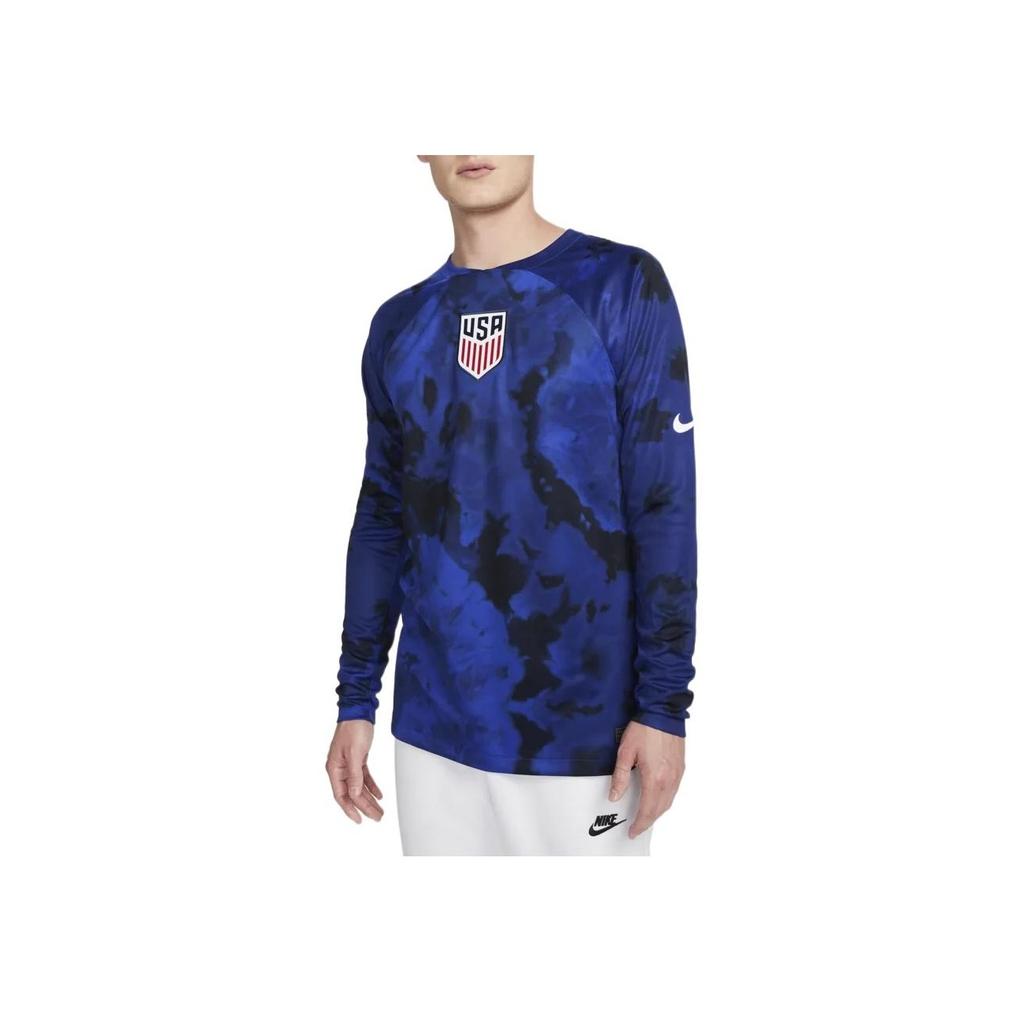 Nike 2022/23 Qatar World Cup Logo Print Long Sleeve T-Shirt Fan Edition Men Tops Blue DN0671-452