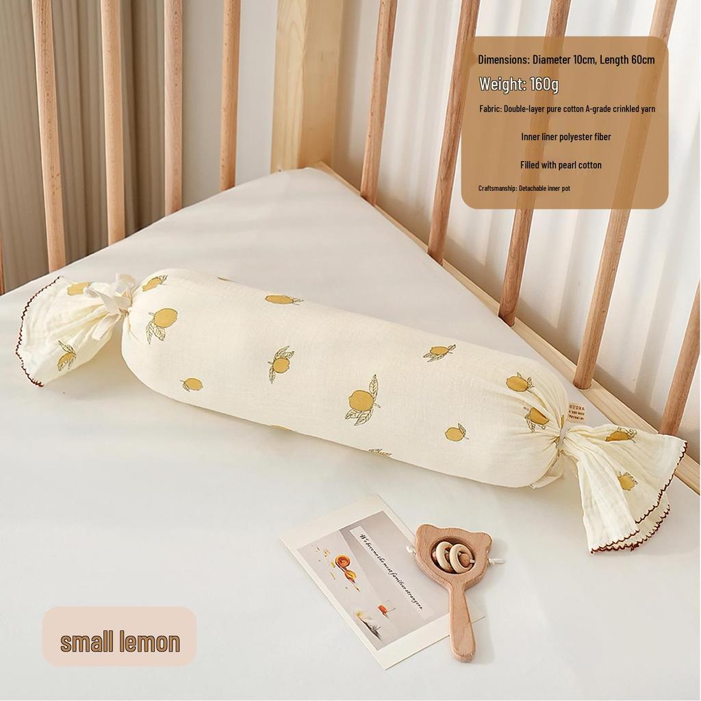 Almohada de Soporte Lateral para Dormir para Niños - Almohada Cilíndrica de Algodón Puro para Abrazar
