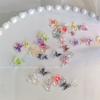 20Pcs Colorful 3D Resin Butterfly Nail Art Charms Accessories For Nails Decoration Design Supplies Material Beauty Tool