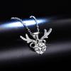 925 Sterling Silver Women's Antler Pendant Necklace - Elegant Light Luxury Christmas Gift