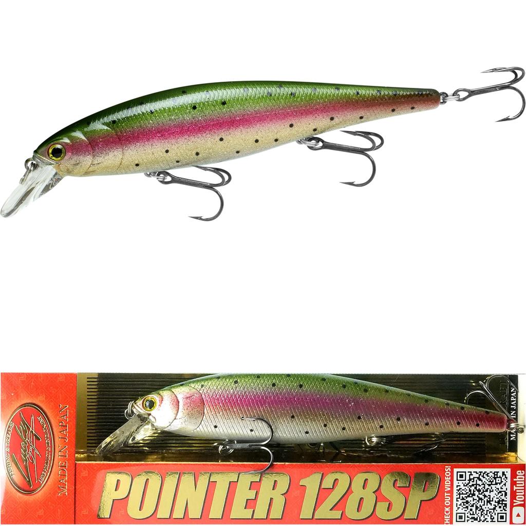 LUCKY CRAFT Pointer 128 Angelköder Minnow (276 Regenbogenforellen)