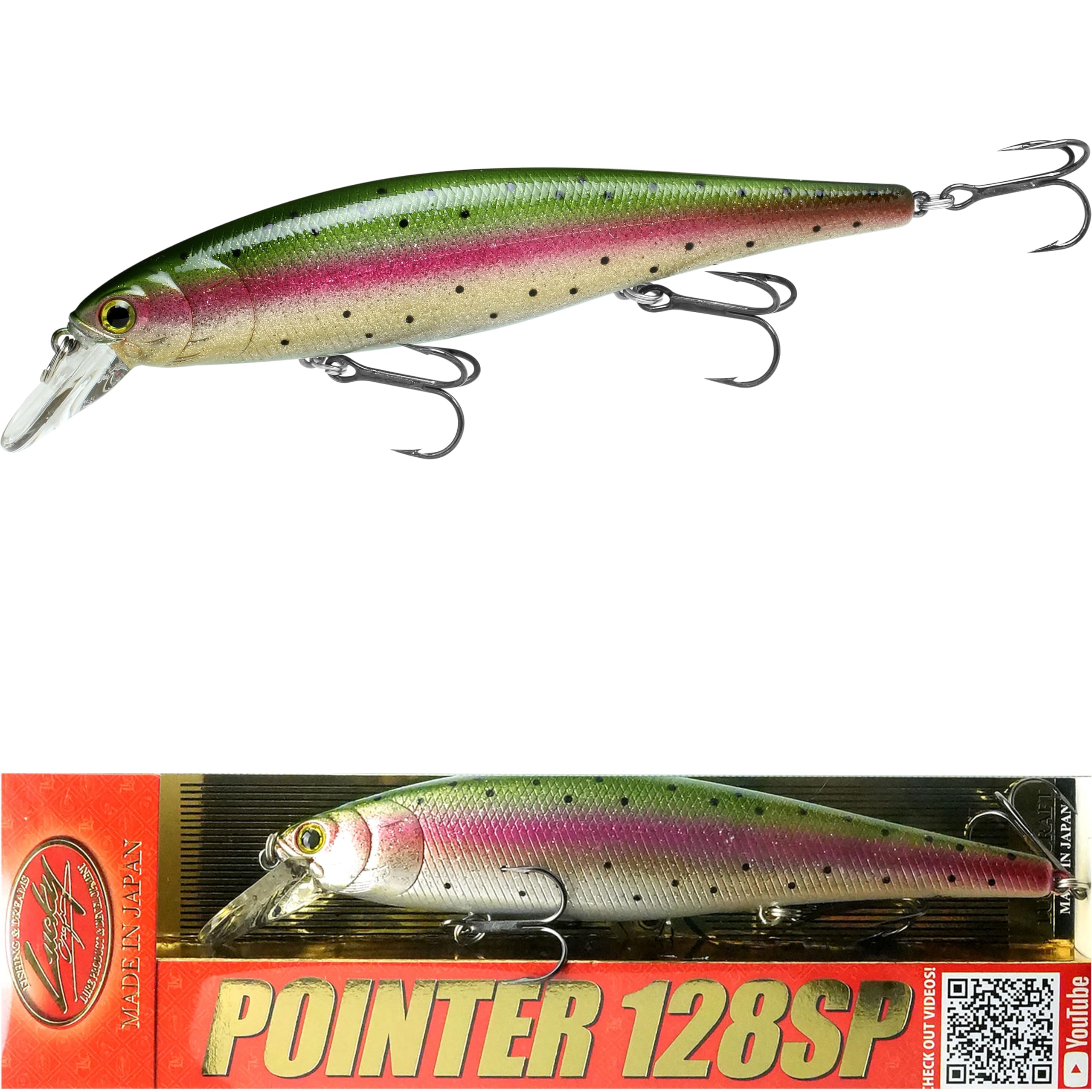 LUCKY CRAFT Pointer 128 Рыболовная приманка Воблер (276 Радужная форель) 128
